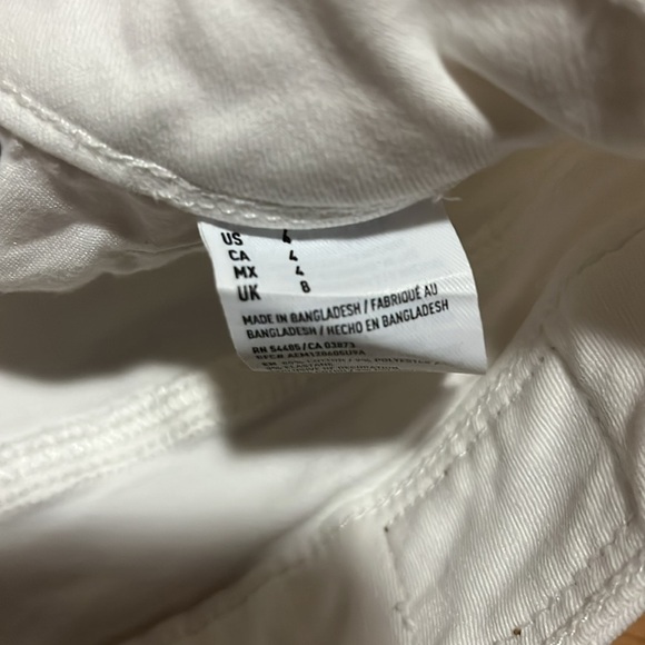 Women's White Denim Shorts - Picture 5 of 5